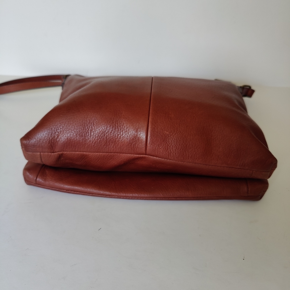 Margot Double Zip in Brandy Crossbody - Picture 7 of 9